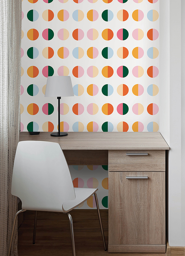 PP4694 Geometric Bright Side Geometric Peel and Stick Wallpaper by