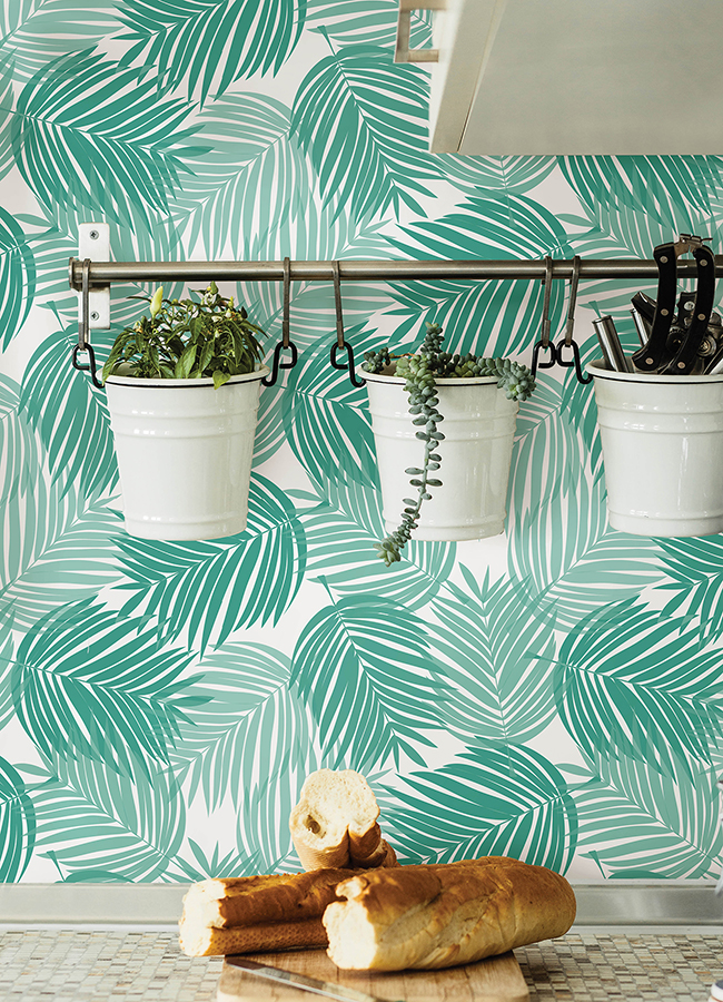 PP4697 Palm Leaf Stay Palm Leaf Peel and Stick Wallpaper by Packed