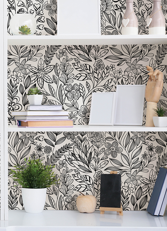 PP4709 Garden Simply Stated Florals Flower Peel and Stick Wallpaper