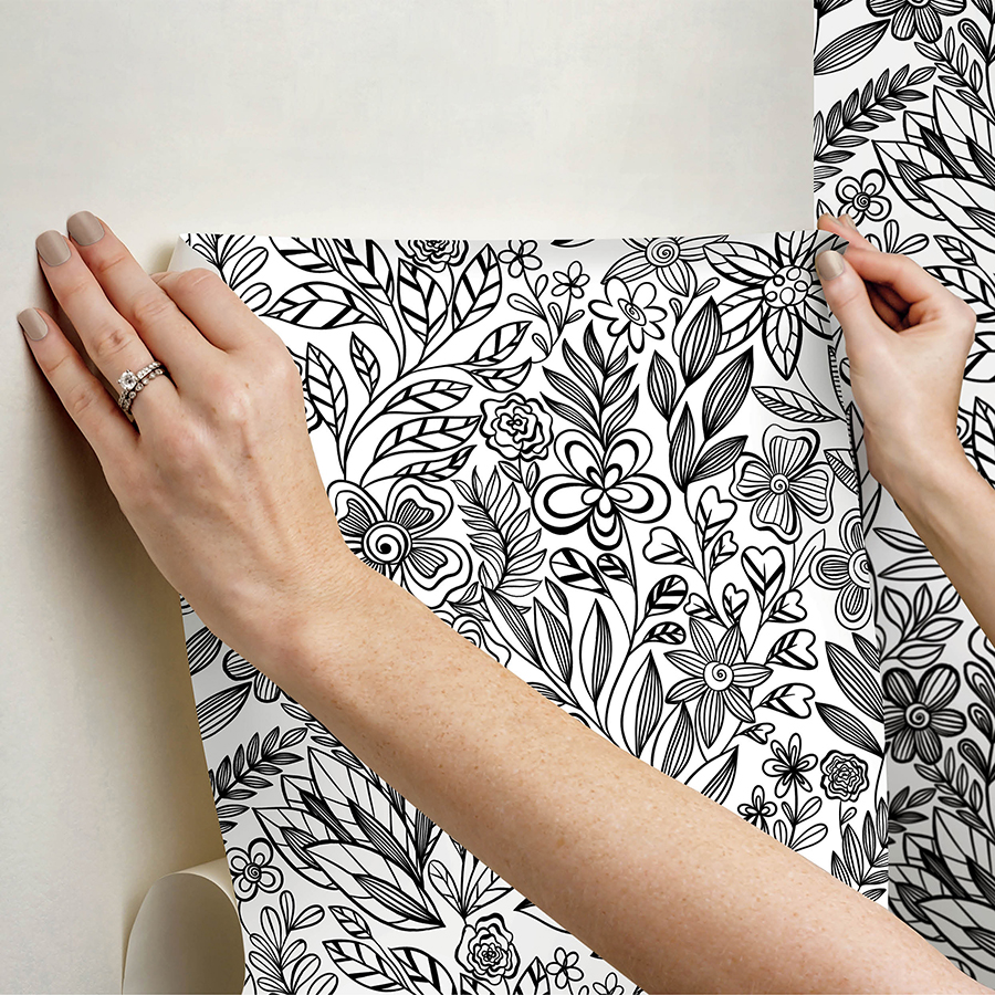 PP4709 Garden Simply Stated Florals Flower Peel and Stick Wallpaper