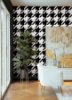 Picture of Black RuHoundstooth Peel and Stick Wallpaper
