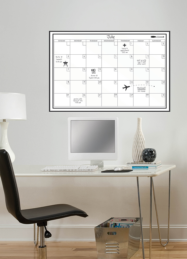 WP4431 Message & Calendar Bundle Dry Erase Calendar Decal by WallPops