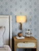Picture of Burton Pewter Modern Ogee Wallpaper