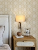 Picture of Burton Gold Modern Ogee Wallpaper