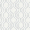 Picture of Burton Silver Modern Ogee Wallpaper