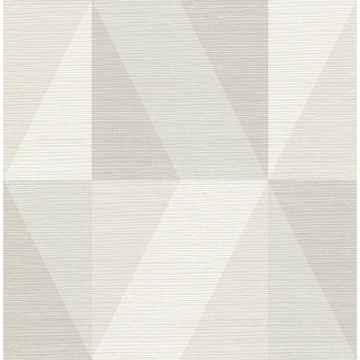 Picture of Winslow Bone Geometric Faux Grasscloth Wallpaper