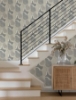 Picture of Hollace Slate Geometric Wallpaper