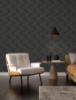 Picture of Presley Black Tessellation Wallpaper