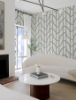 Picture of Harlow Black Curved Contours Wallpaper