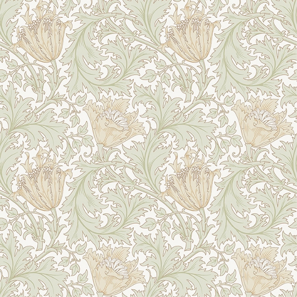 Picture of Anemone Light Green Floral Trail Wallpaper