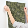 Picture of Anemone Dark Green Floral Trail Wallpaper