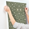 Picture of No 1 Holland Park Green Floral Wallpaper