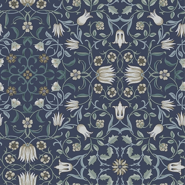 Picture of No 1 Holland Park Blue Floral Wallpaper