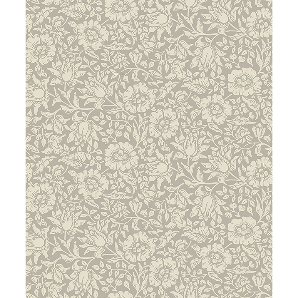 Picture of Mallow Grey Floral Vine Wallpaper
