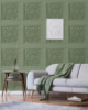 Picture of Albie Moss Carved Panel Wallpaper