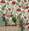 Picture of Arden Red Wild Meadow Wallpaper