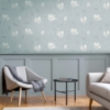 Picture of Synergy Light Blue Floral Wallpaper