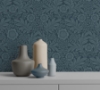Picture of Camille Navy Damask Wallpaper