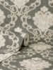 Picture of Florentine Charcoal Damask Wallpaper