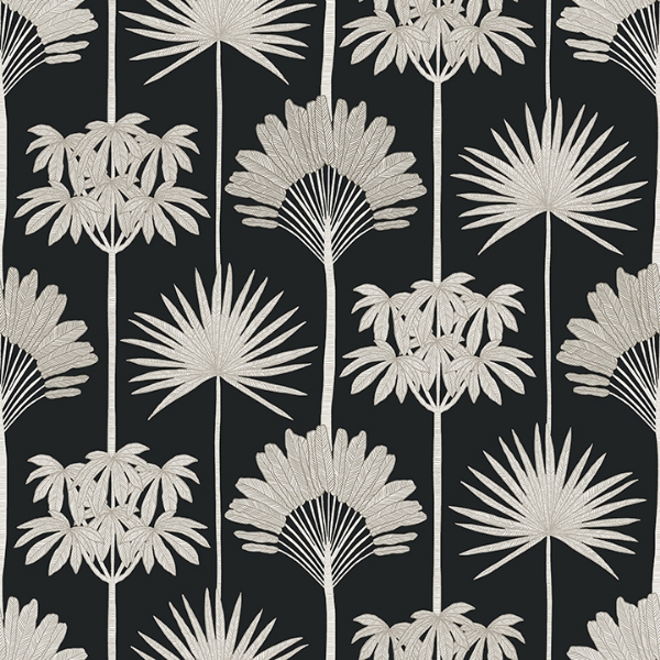 Picture of Kentia Black Peel and Stick Wallpaper