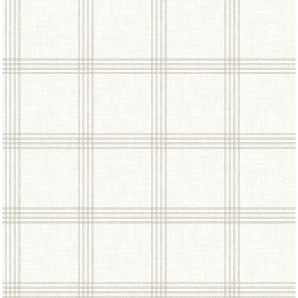 Picture of Twain Light Grey Plaid Wallpaper