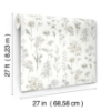 Picture of Bergamot Light Grey Wildflower Wallpaper