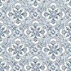Picture of Marjoram Blue Floral Tile Wallpaper