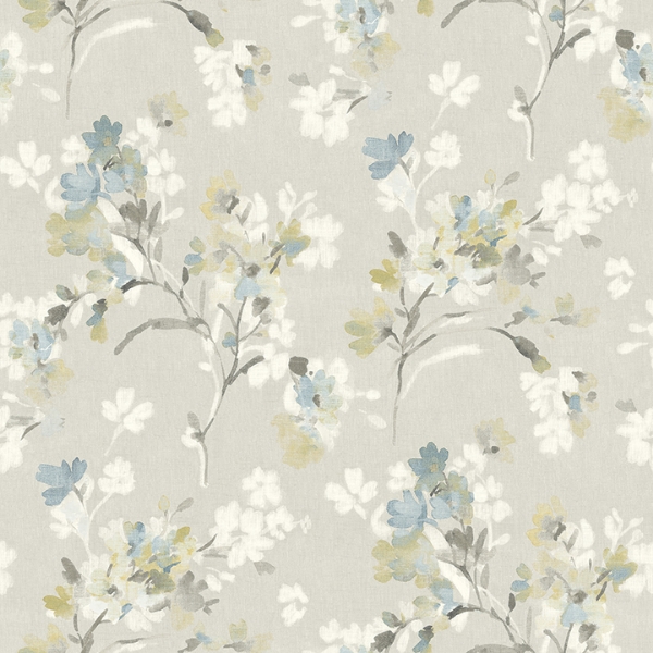 Picture of Azalea Light Grey Floral Branches Wallpaper
