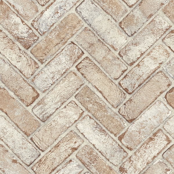 Picture of Canelle Rust Brick Herringbone Wallpaper