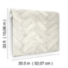 Picture of Canelle White Brick Herringbone Wallpaper