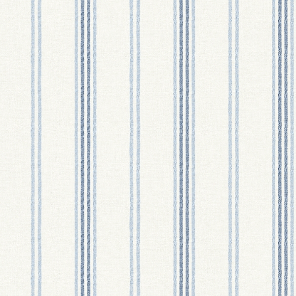 Picture of Lovage Blue Linen Stripe Wallpaper