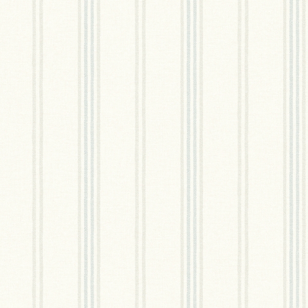 Picture of Lovage Aqua Linen Stripe Wallpaper