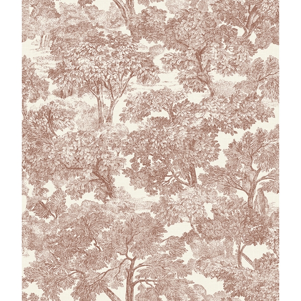 Picture of Spinney Red Toile Wallpaper