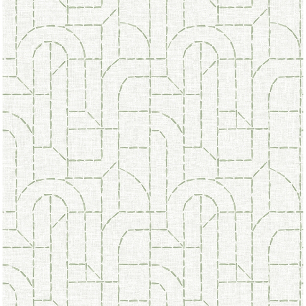 Picture of Integrity Light Green Arched Outlines Wallpaper