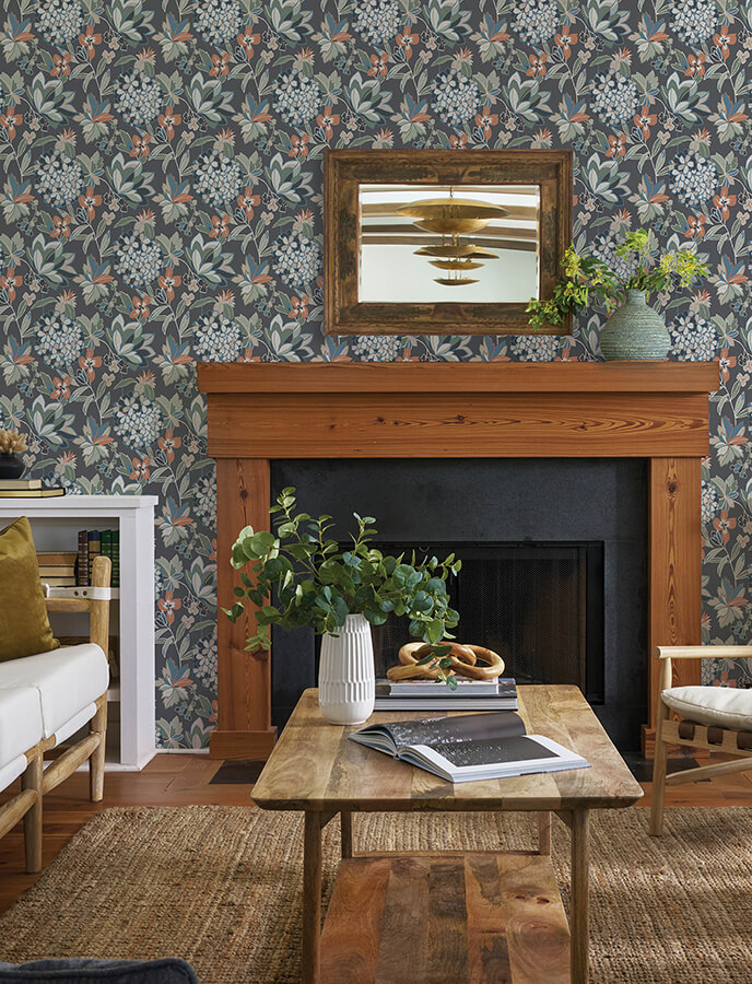 York Wallcoverings. 4146-27226 - Valdivian Moss Floral Wallpaper - by A ...