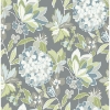 Picture of Valdivian Aqua Floral Wallpaper