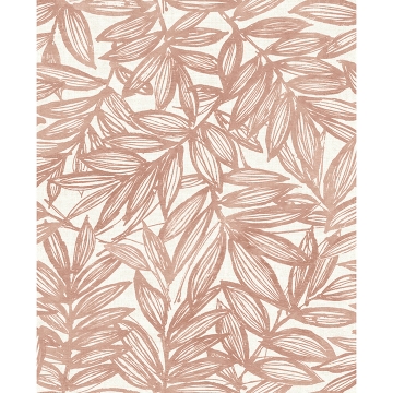 Picture of Rhythmic Coral Leaf Wallpaper