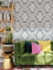Picture of Solola Blue Ikat Wallpaper