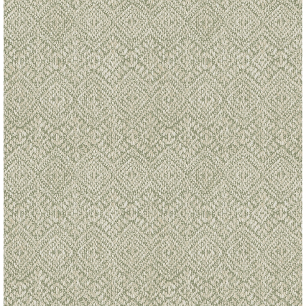 Picture of Gallivant Sage Woven Geometric Wallpaper