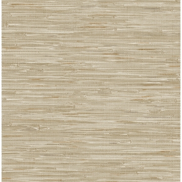 Picture of Exhale Light Brown Woven Faux Grasscloth Wallpaper