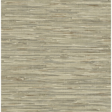 Picture of Exhale Olive Woven Faux Grasscloth Wallpaper