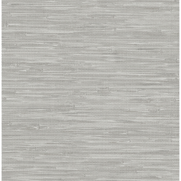 Picture of Exhale Light Grey Woven Faux Grasscloth Wallpaper