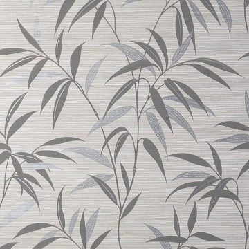 Picture of Fusion Grey Leaf Wallpaper