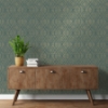Picture of Fusion Teal Trellis Wallpaper