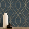 Picture of Fusion Navy Trellis Wallpaper