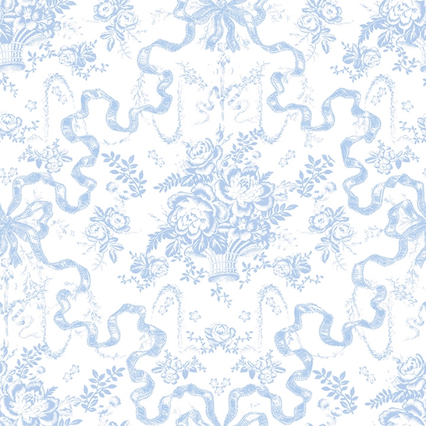 Picture of Fairytale Blissful Blue Toile Wallpaper