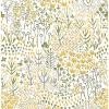 Picture of Flower Parade Yellow Peel and Stick Wallpaper