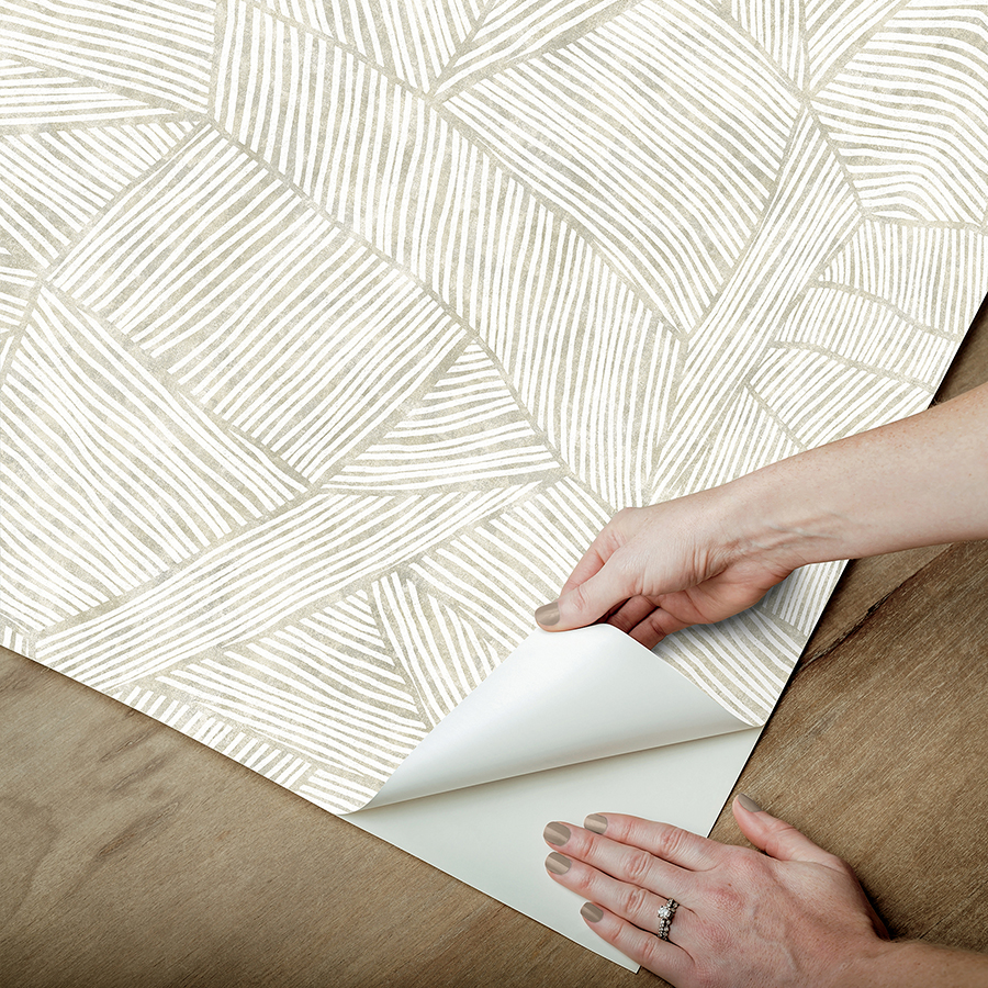 NUS6213 - Zen Garden Cream Peel and Stick Wallpaper - by NuWallpaper