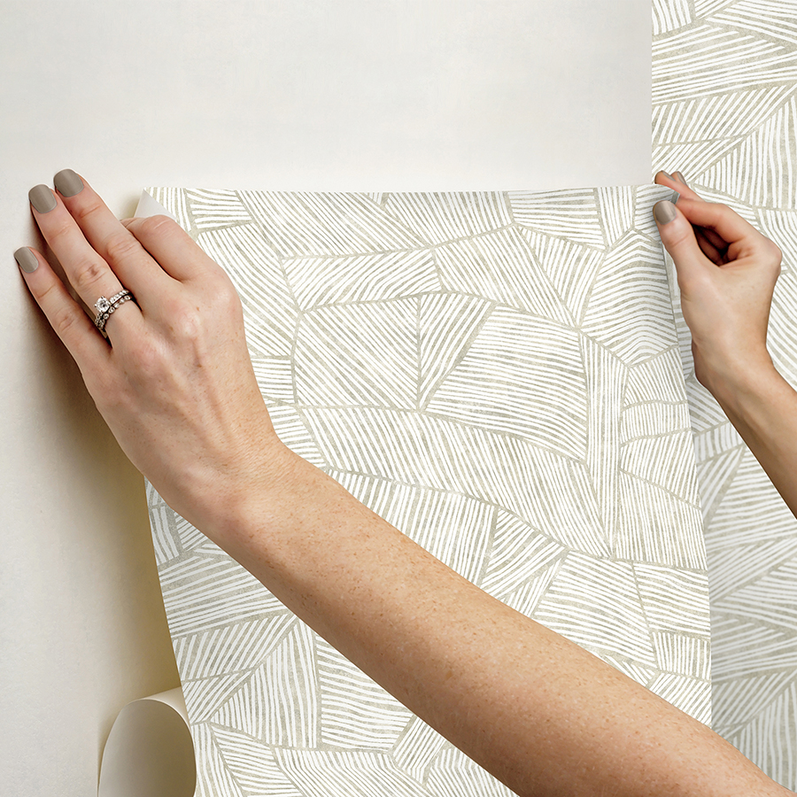 Nus6213 - Zen Garden Cream Peel And Stick Wallpaper - By Nuwallpaper