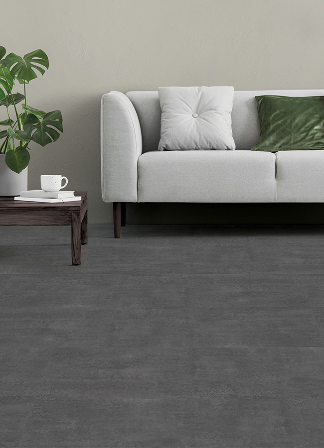 FP6162 Quarry Dark Grey Peel and Stick Floor Tiles by FloorPops